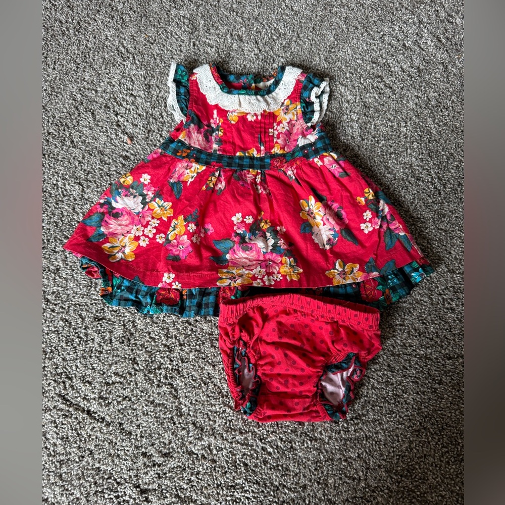 Matilda Jane Floral Red Dress Set for Kids